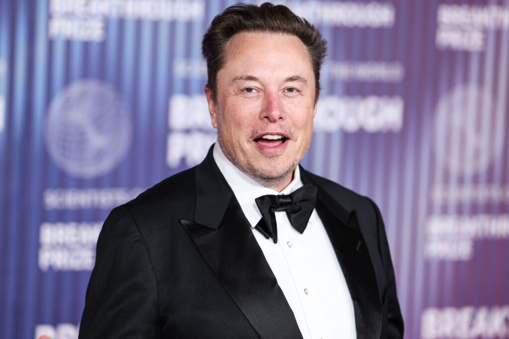 Elon Musk arrives at the 10th Annual Breakthrough Prize Ceremony held at the Academy Museum of Motion Pictures on April 13, 2024 in Los Angeles, California, United States. (Photo by Xavier Collin/Image Press Agency)