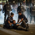 Activist's Rubber Bullet Injury Sparks Heated Debate